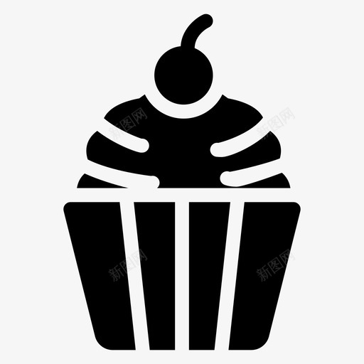 纸杯蛋糕巧克力吃图标svg_新图网 https://ixintu.com 吃 巧克力 甜点 糕点 纸杯蛋糕 酒店餐厅图标