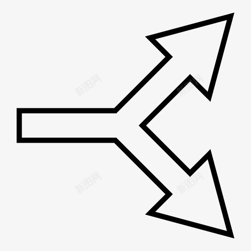 右连接箭头选择分割图标svg_新图网 https://ixintu.com 分割 分隔 右箭头 右连接箭头 导航 箭头轮廓 选择