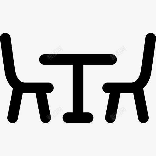 带椅子建筑物家具的餐桌图标svg_新图网 https://ixintu.com 家具的餐桌 带椅子 建筑物