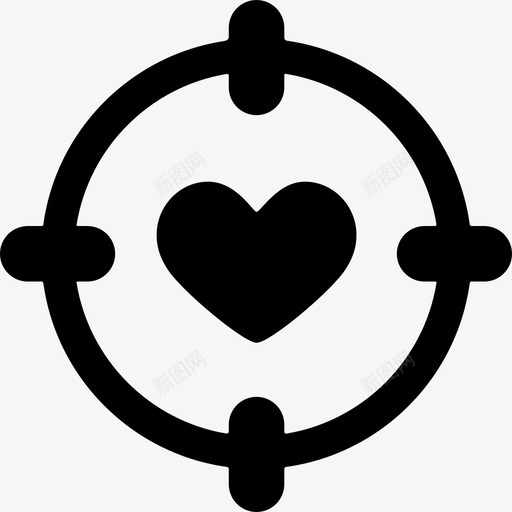 瞄准心脏做我的情人图标svg_新图网 https://ixintu.com 做我的情人 瞄准心脏