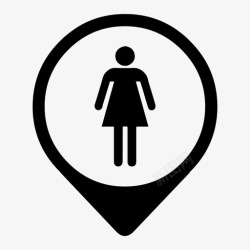 女人打针女人女孩地图针图标高清图片