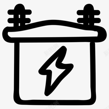 能源电池电力图标图标