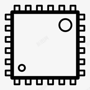 微处理器微芯片主板图标图标