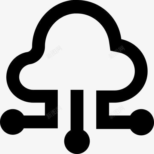 Cloud network_2svg_新图网 https://ixintu.com Cloud network_2