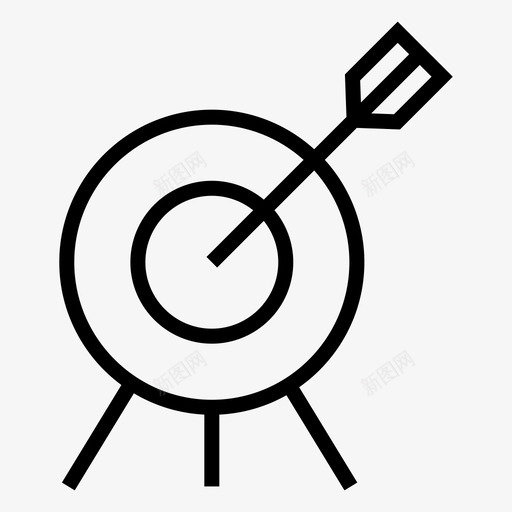 targetarrowbullseye图标svg_新图网 https://ixintu.com arrow bullseye businessthinline图标集 mark objective target