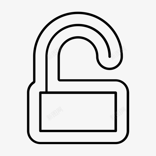 开锁挂锁密码图标svg_新图网 https://ixintu.com 两条线 安全 密码 开锁 挂锁