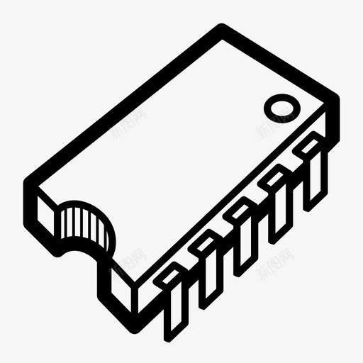 微处理器芯片计算机芯片图标svg_新图网 https://ixintu.com 人工智能 微处理器 微芯片 硅 芯片 计算机芯片