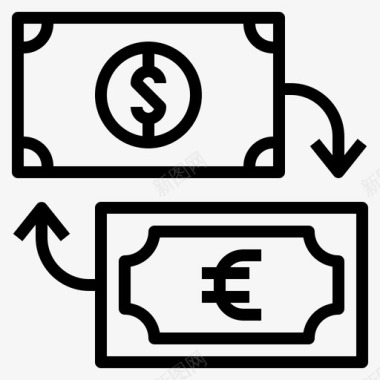 货币兑换钞票货币图标图标