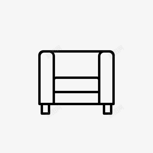 单座扶手椅沙发休息室图标svg_新图网 https://ixintu.com 休息室 单座扶手椅 家居装饰和家具 沙发