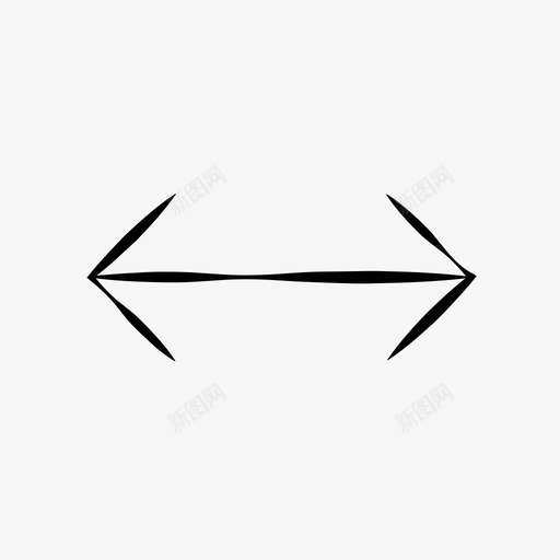两个箭头方向宽度图标svg_新图网 https://ixintu.com 两个箭头 宽度 方向
