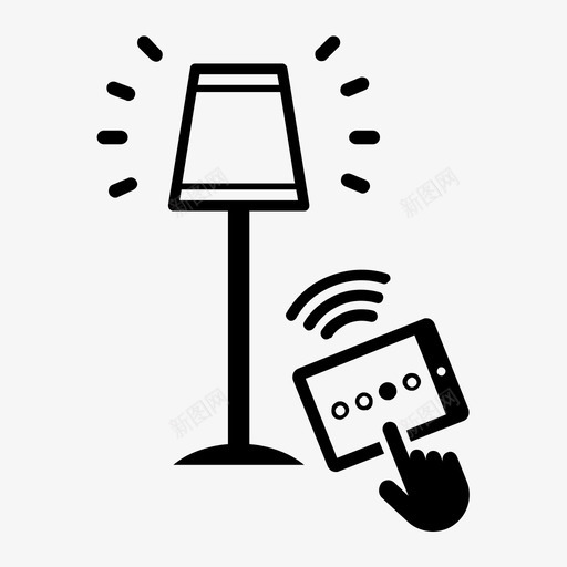 多晶灯控制灯管图标svg_新图网 https://ixintu.com 40多个行业 wifi 多晶灯 平板电脑 控制 灯管