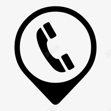 电话联系人地图pin图标图标