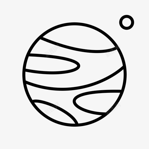 岩石行星月球轨道图标svg_新图网 https://ixintu.com 太空 太空收藏 岩石 岩石行星 月球 轨道