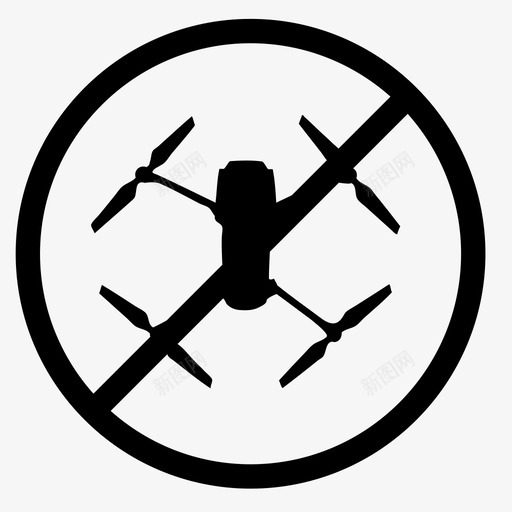 无人机授权飞行图标svg_新图网 https://ixintu.com 授权 无人机 禁止 飞行