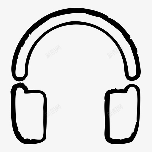 耳机设备硬件图标svg_新图网 https://ixintu.com 技术 硬件 耳机 草图2 设备