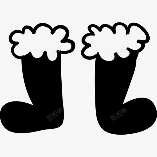 一双圣诞袜招牌手绘的圣诞节图标svg_新图网 https://ixintu.com 一双圣诞袜 手绘的圣诞节 招牌