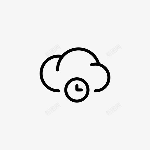 云时间数据区域图标svg_新图网 https://ixintu.com 云时间 区域 数据 数据云