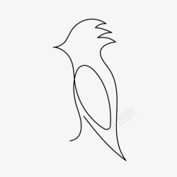 啄木鸟标志啄木鸟动物鸟图标高清图片