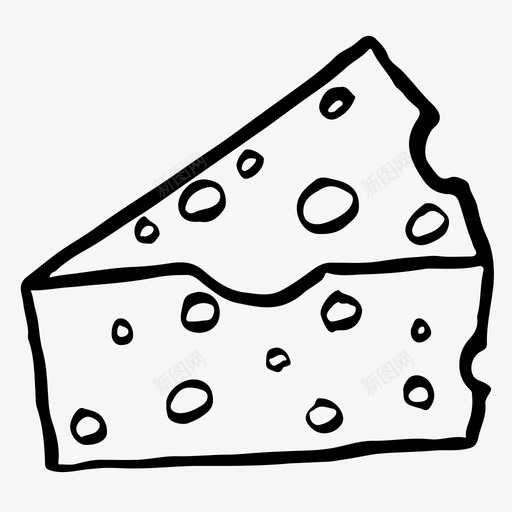 奶酪乳制品食品图标svg_新图网 https://ixintu.com 乳制品 奶酪 手绘 素描 素描图标 食品