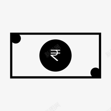 卢比货币印度图标图标