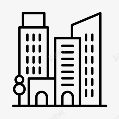 城市建筑商业图标图标