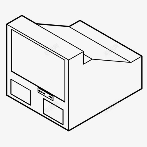 电视娱乐监视器图标svg_新图网 https://ixintu.com 娱乐 屏幕 手表 电视 监视器