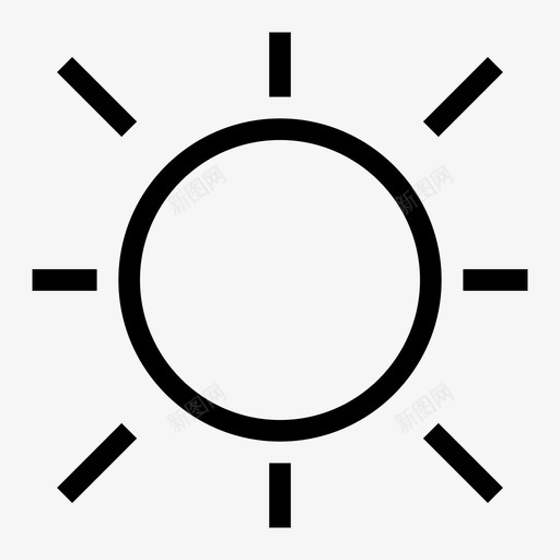 太阳天气园艺线图标svg_新图网 https://ixintu.com 园艺线图标 天气 太阳
