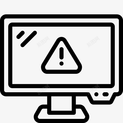 监视器警报计算机办公室图标svg_新图网 https://ixintu.com 办公室 办公设备概述 屏幕 监视器警报 计算机