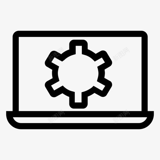 笔记本电脑配置控制图标svg_新图网 https://ixintu.com 工具 控制 电子线路图标 笔记本电脑 设置 选项 配置