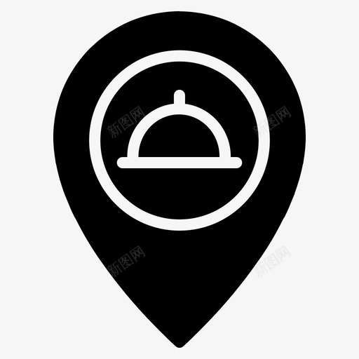 地点食物地图针图标svg_新图网 https://ixintu.com 地图针 地点 第三卷 食物 餐厅