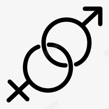 异性恋夫妻性别图标图标