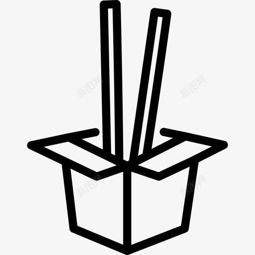 带筷子的纸箱吃的其他图标svg_新图网 https://ixintu.com 其他 吃的 带筷子的纸箱