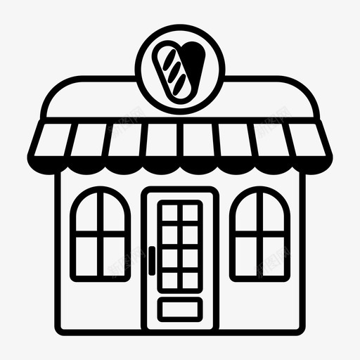 面包店法式面包店烘焙店图标svg_新图网 https://ixintu.com 法式面包店 烘焙店 面包店