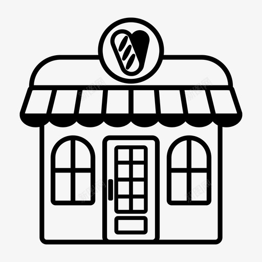 面包店法式面包店烘焙店图标svg_新图网 https://ixintu.com 法式面包店 烘焙店 面包店