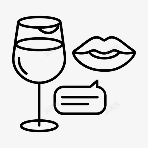 女士们之夜约会女士图标svg_新图网 https://ixintu.com 100个图标2017 女士 女士们之夜 约会 葡萄酒 谈话