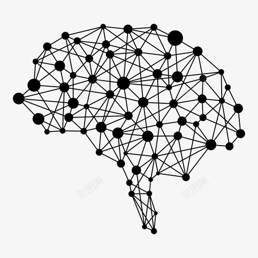 大脑解剖学智力图标svg_新图网 https://ixintu.com 大脑 思维 智力 突触 解剖学