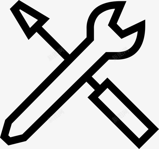工具维护维修图标svg_新图网 https://ixintu.com 工具 扳手 线性包装 维修 维护