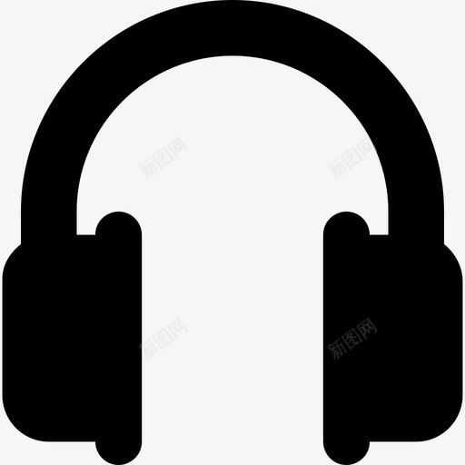 耳机小工具音乐图标svg_新图网 https://ixintu.com 小工具 网络和通信材料字形图标 耳机 音乐
