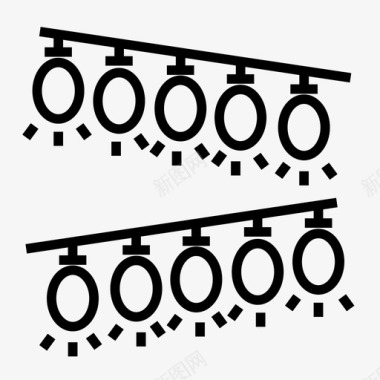 串灯庆典装饰图标图标