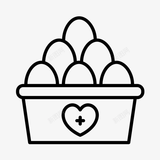 鸡蛋营养师食品图标svg_新图网 https://ixintu.com 古 有机 营养师 食品 鸡蛋