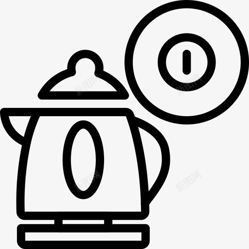 开水壶电器煮沸图标svg_新图网 https://ixintu.com 家庭自动化概述 开水壶 煮沸 电器 蒸汽