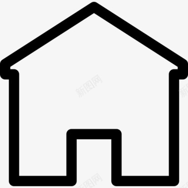 房屋正面图建筑物poi建筑轮廓图标图标
