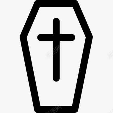 棺材死亡万圣节图标图标