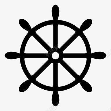 舵手海盗舵轮图标图标
