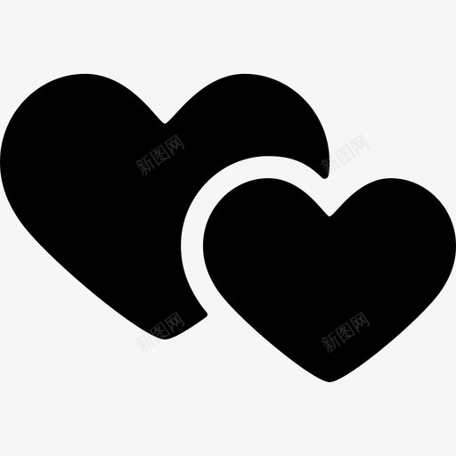 两颗心做我的情人图标svg_新图网 https://ixintu.com 两颗心 做我的情人