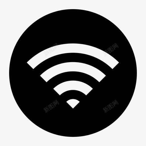 wifi圆圈连接图标svg_新图网 https://ixintu.com wifi 互联网 信号 圆圈 基本用户界面 连接