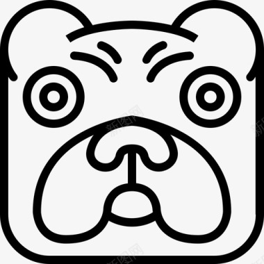 法国斗牛犬动物阿凡达图标图标