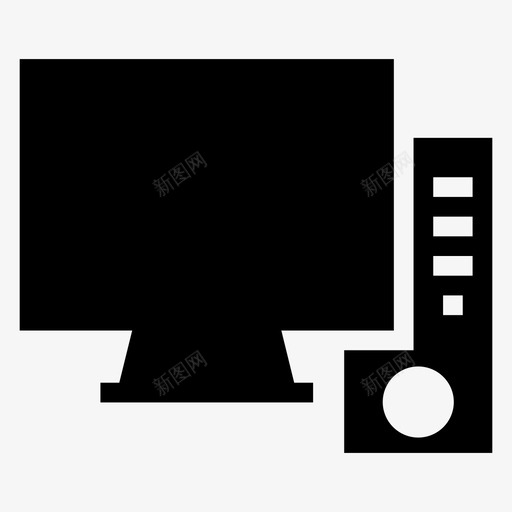 计算机电子显示器图标svg_新图网 https://ixintu.com 个人电脑 屏幕 技术 显示器 电子 计算机 计算机硬件符号