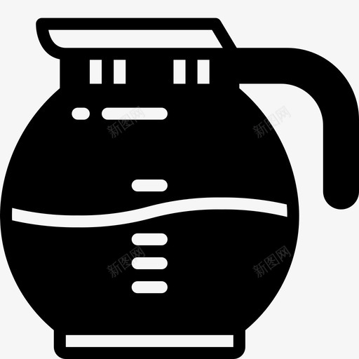 咖啡壶饮料热的图标svg_新图网 https://ixintu.com 厨房 厨房物品 咖啡壶 热的 饮料
