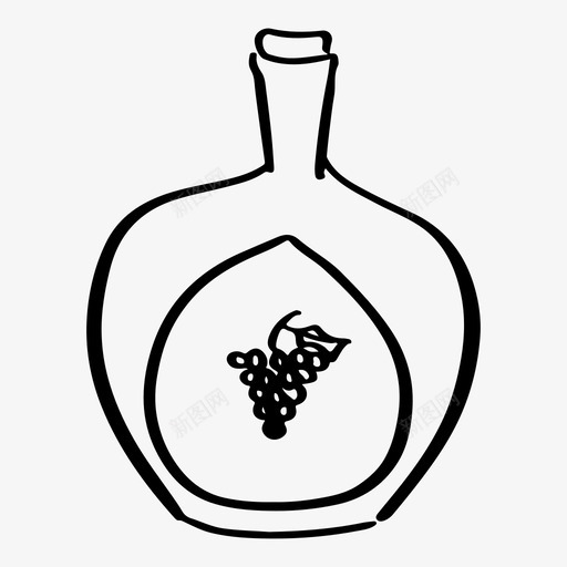 酒瓶子图标svg_新图网 https://ixintu.com 瓶子 酒